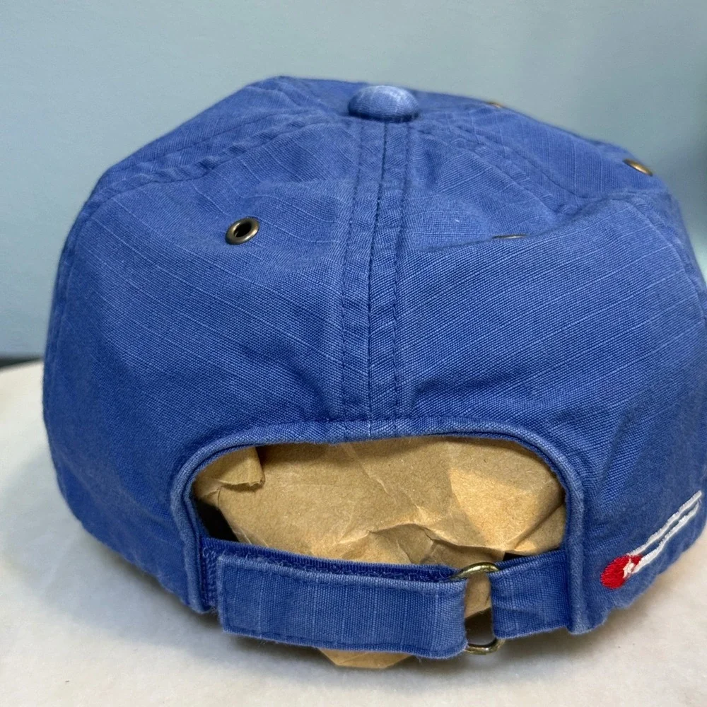 Vtg‎ Gap Havana Surf Team Blue Canvas Baseball Hat Red Trim Kids Y2k Cap preppy